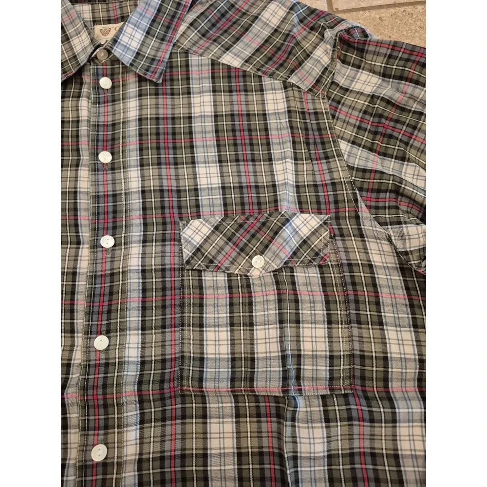 Vintage Gucci Men's Cotton Plaid Shirt - Size 16.5